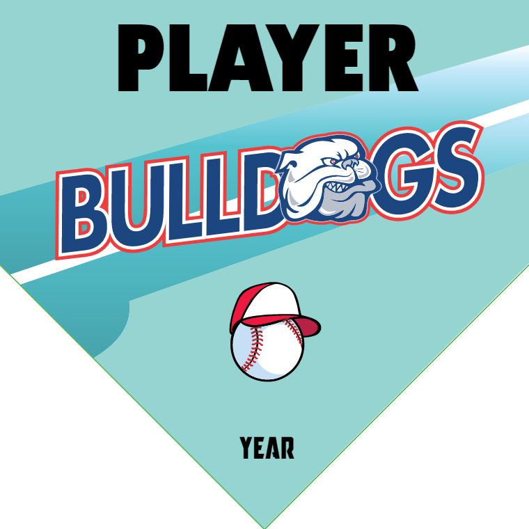 Bulldogs 2 - Home Plate Softball Pennant