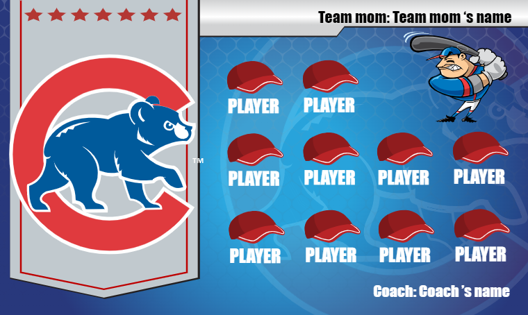 Chicago Cubs 3 - Baseball Banner