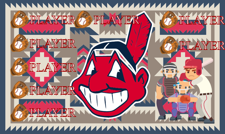 Cleveland Indians 2 - Baseball Banner