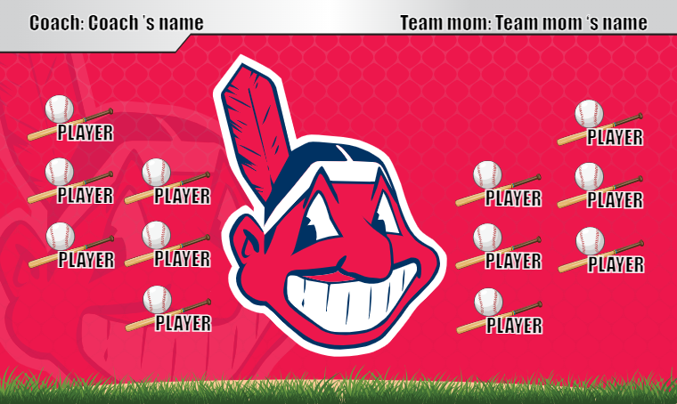 Cleveland Indians 3 - Baseball Banner