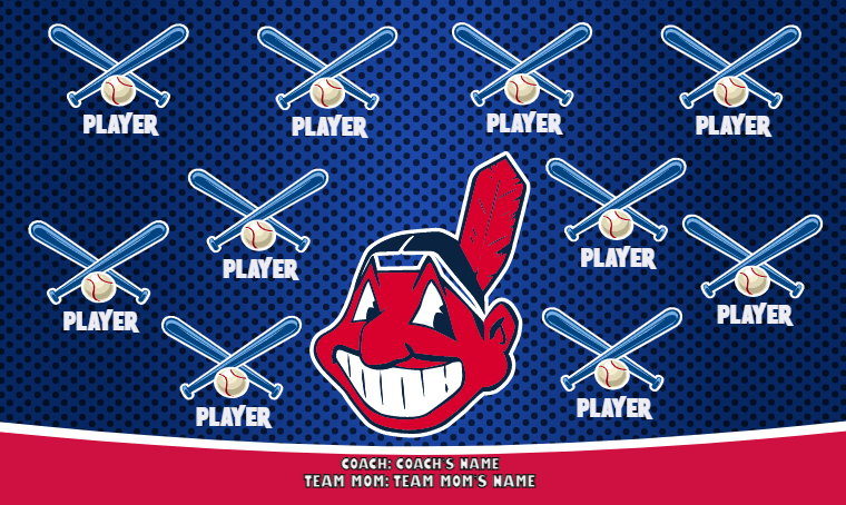 Cleveland Indians 5 - Baseball Banner