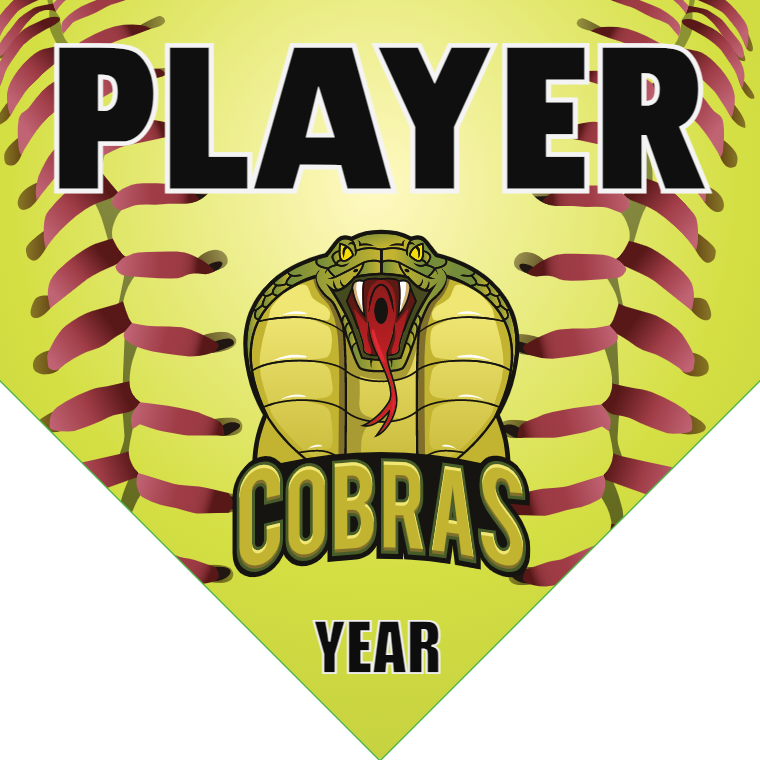 Cobras - Home Plate Softball Pennant