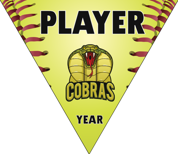 Cobras - Triangle Softball Pennant