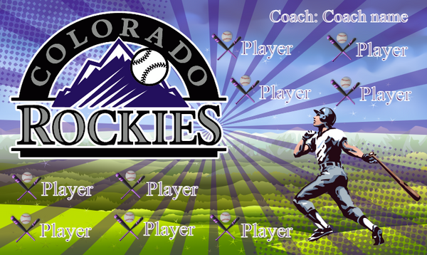 Colorado Rockies 2 - Baseball Banner