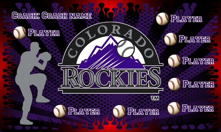 Colorado Rockies 3 - Baseball Banner
