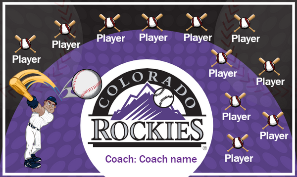 Colorado Rockies 4 - Baseball Banner