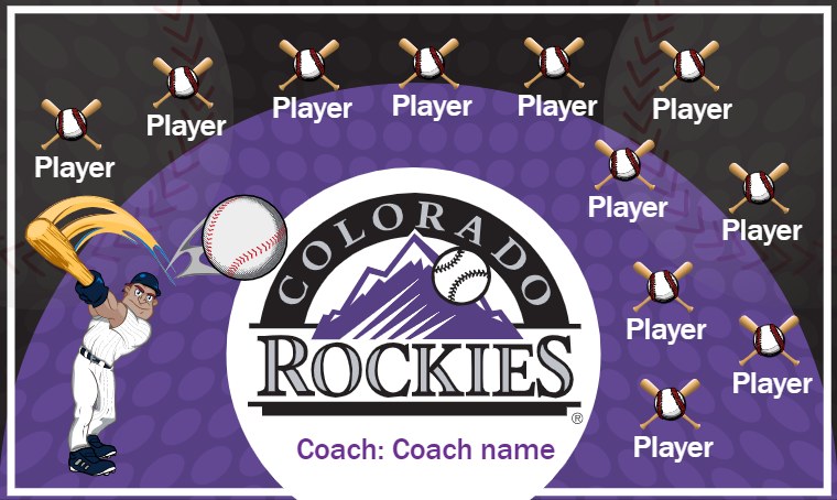 Colorado Rockies 4 - Baseball Banner