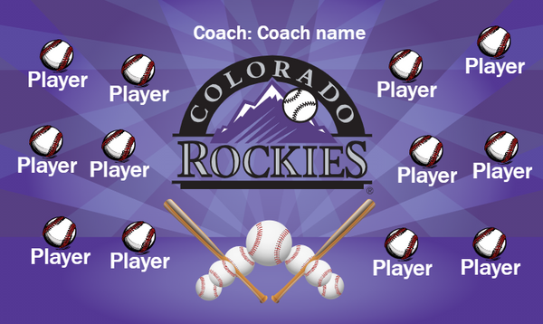 Colorado Rockies 5 - Baseball Banner