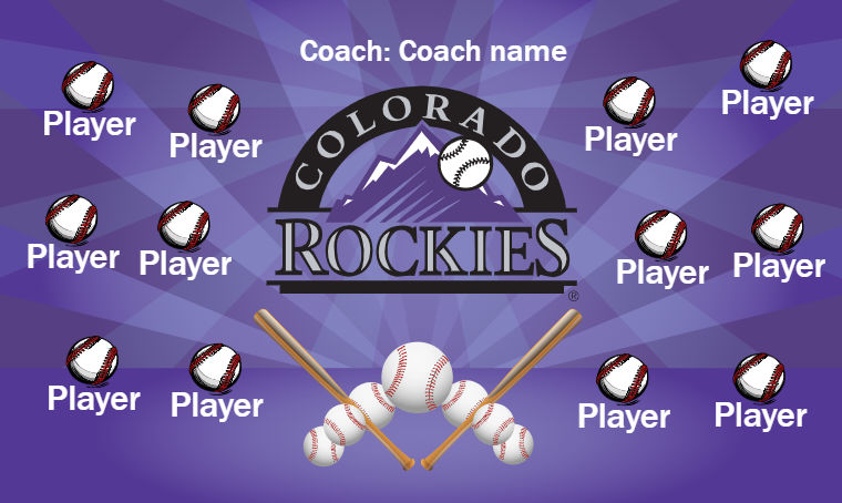 Colorado Rockies 5 - Baseball Banner