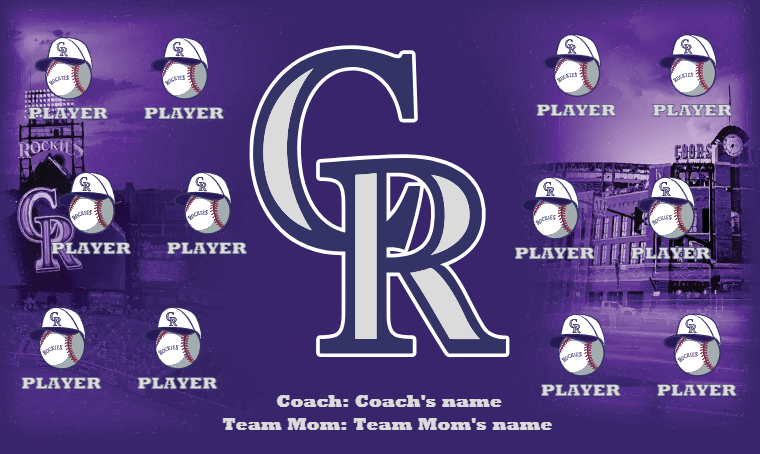 Colorado Rockies 6 - Baseball Banner
