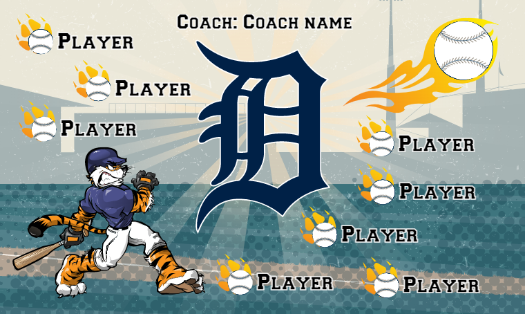 Detroit Tigers - Baseball Banner