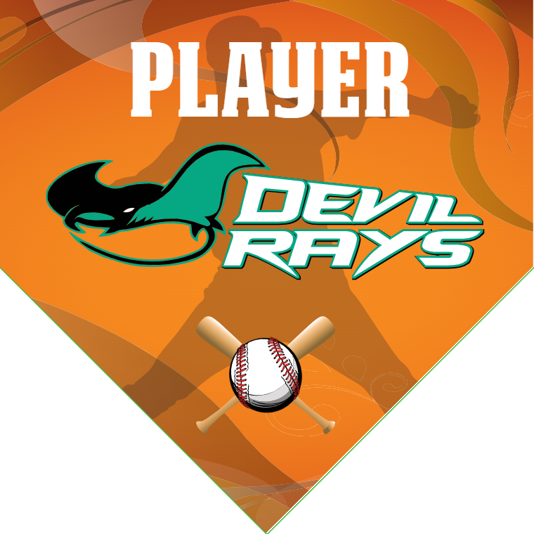 Devil Rays - Home Plate Softball Pennant