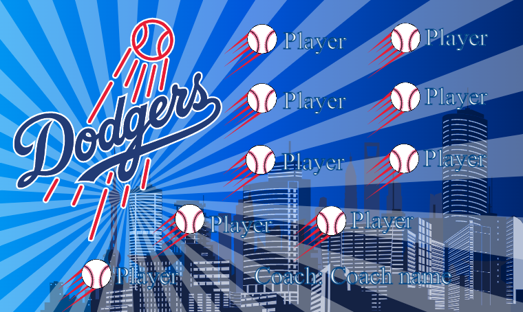 Dodgers 2 - Baseball Banner