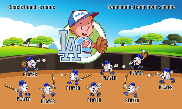 Dodgers 3 - Baseball Banner