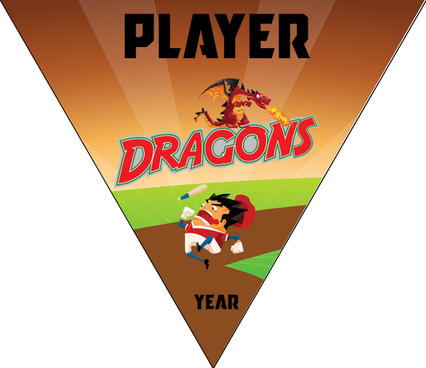 Dragons - Triangle Softball Pennant