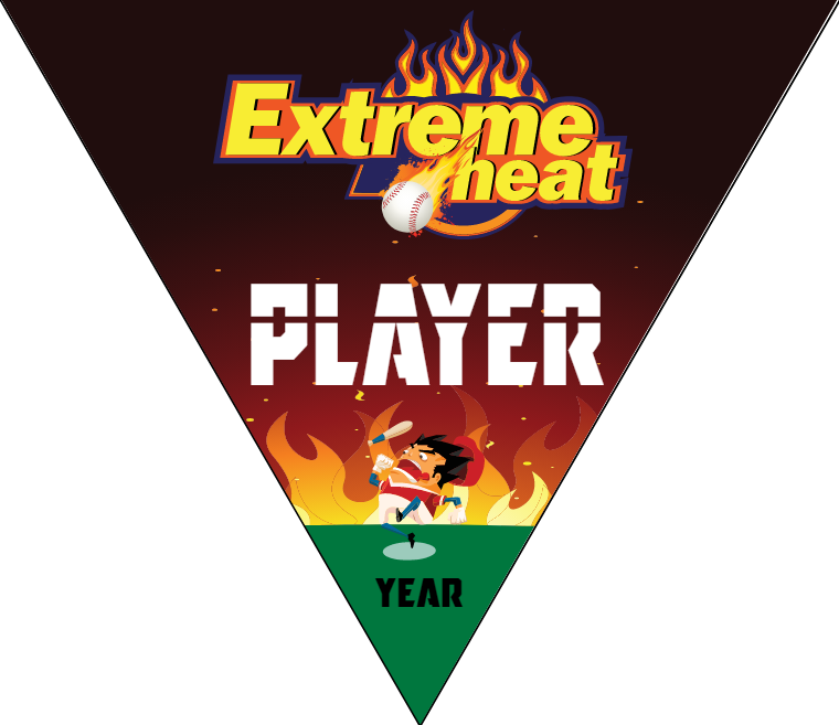 Extreme Heat - Triangle Softball Pennant