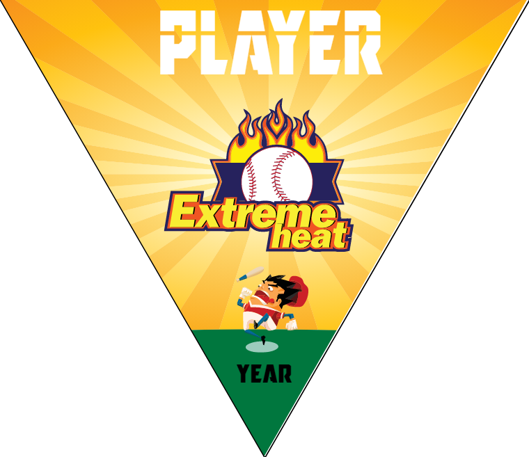 Extreme Heat 2 - Triangle Softball Pennant