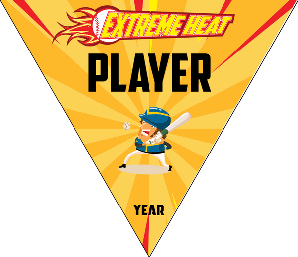 Extreme Heat 3 - Triangle Softball Pennant