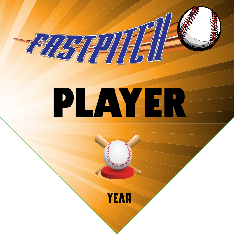 Fast Pitch 2 - Home Plate Softball Pennant