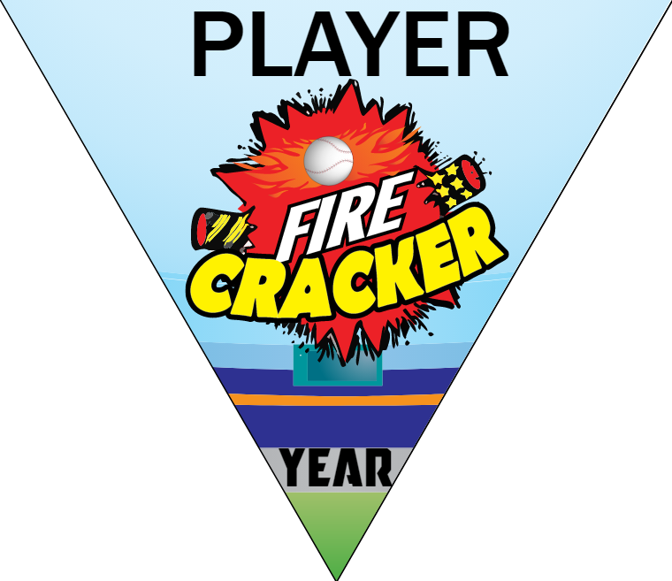 Fire Cracked - Triangle Softball Pennant