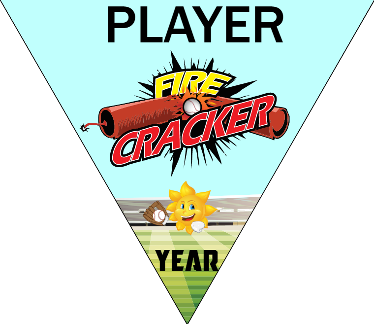 Fire Cracked 2 - Triangle Softball Pennant