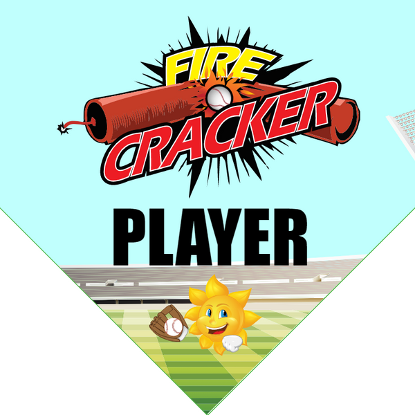 Fire Cracker 2 - Home Plate Softball Pennant