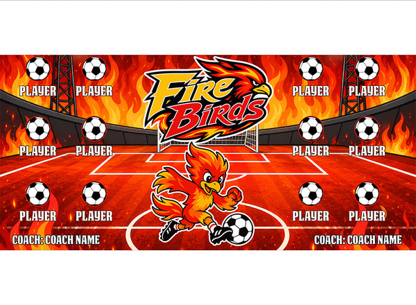 Fire Birds Soccer Banner