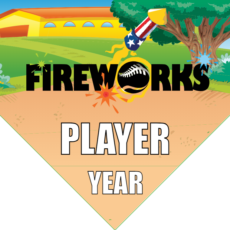 Fireworks - Home Plate Softball Pennant