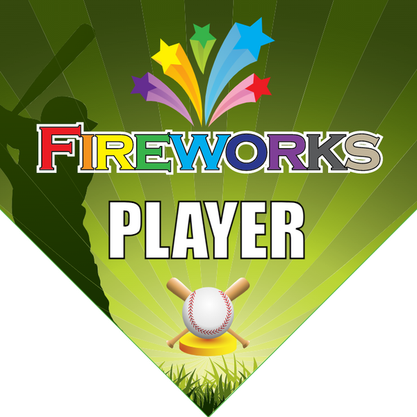 Fireworks 2 - Home Plate Softball Pennant