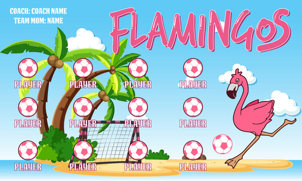 Flamingos 2 - Soccer Banner