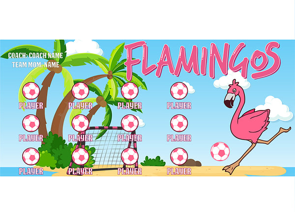 Flamingos Soccer Banner