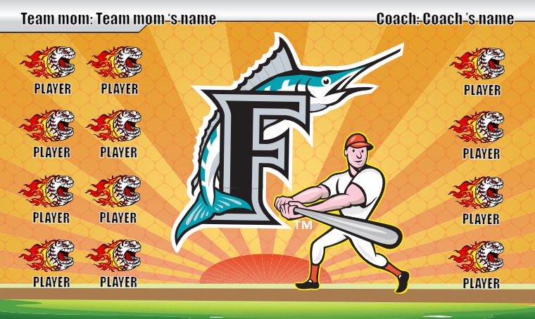 Florida Marlins 2 - Baseball Banner