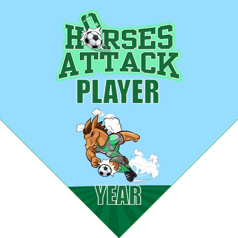 Horses Attack - Home Plate Softball Pennant