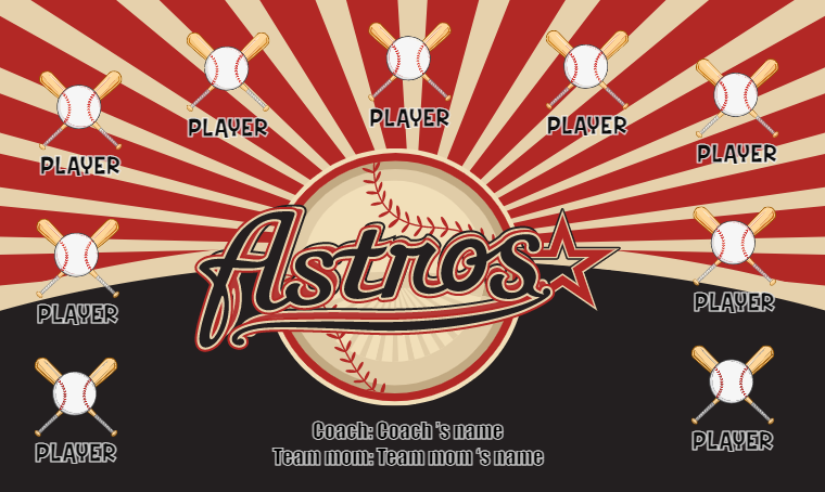 Houston Astros 10 - Baseball Banner