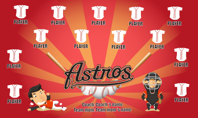 Houston Astros 11 - Baseball Banner