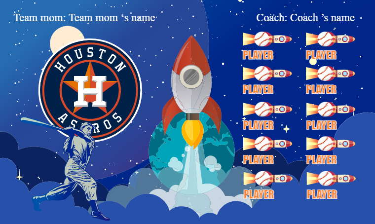 Houston Astros 2 - Baseball Banner