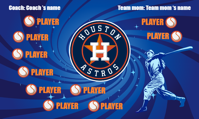 Houston Astros 3 - Baseball Banner