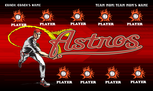 Houston Astros 5 - Baseball Banner