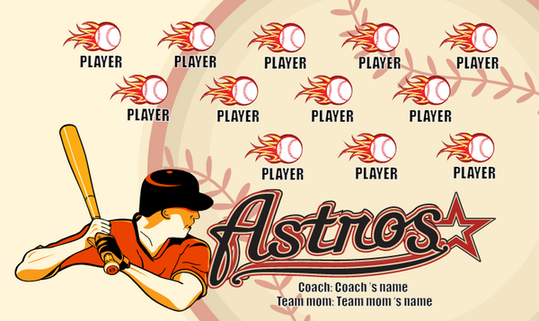 Houston Astros 6 - Baseball Banner