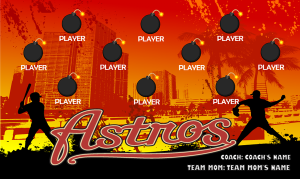 Houston Astros 7 - Baseball Banner