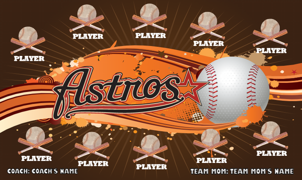 Houston Astros 8 - Baseball Banner