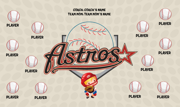 Houston Astros 9 - Baseball Banner