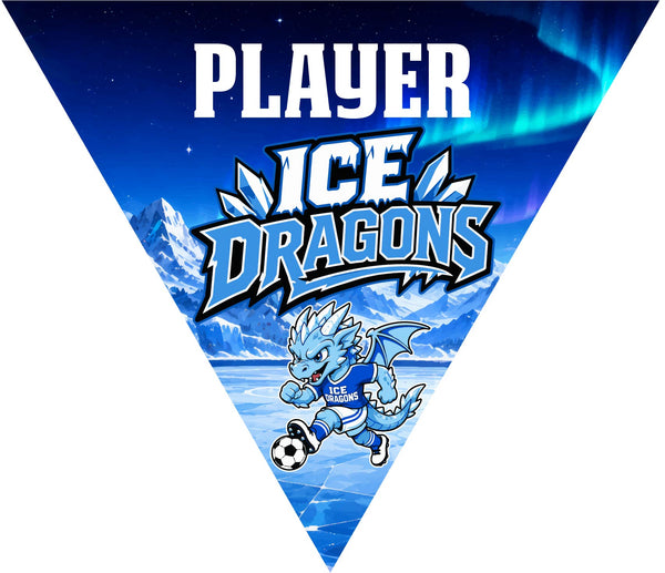 Ice Dragons - Triangle Soccer Banners