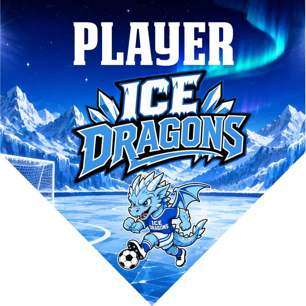 Ice Dragons - Homeplate Soccer Pennant