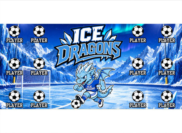 Ice Dragons Soccer Banner