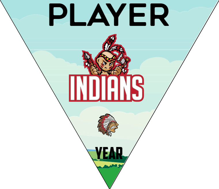 Indians 2 - Triangle Softball Pennant