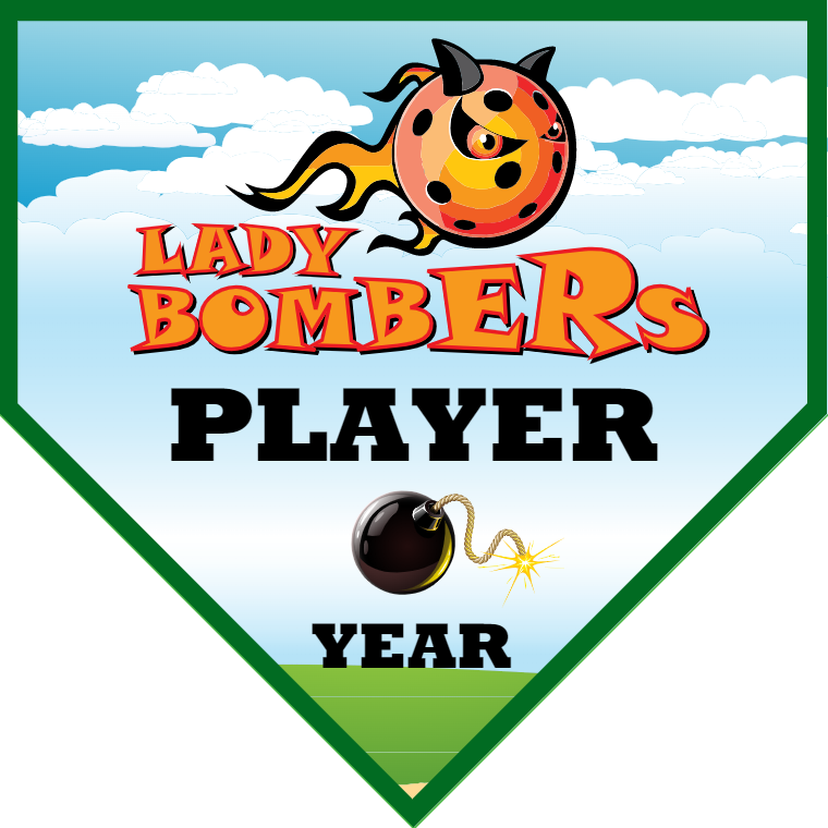 Lady Bombers - Home Plate Softball Pennant