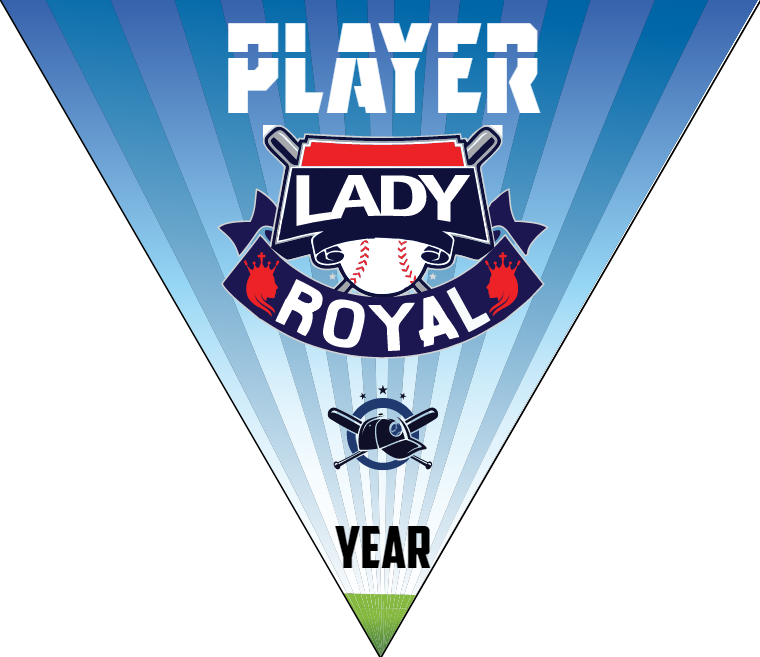 Lady Royal 2 - Triangle Softball Pennant