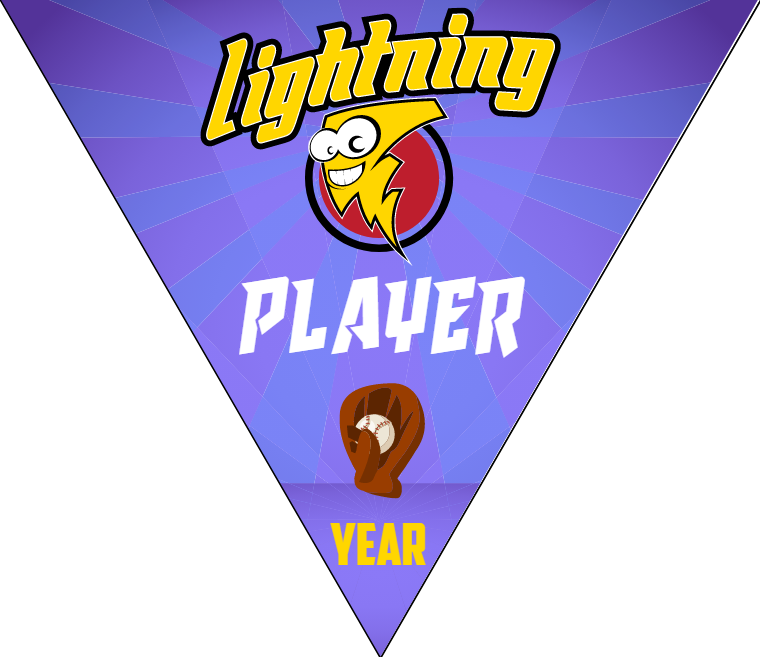 Lightning - Triangle Softball Pennant