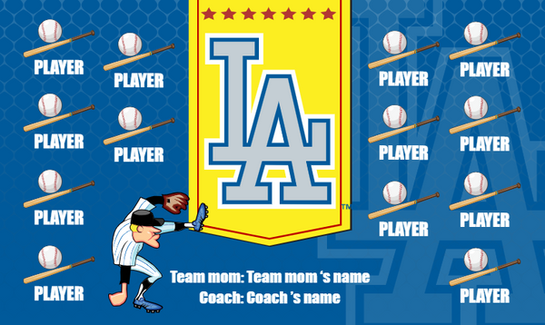 Los Angeles Dodgers 2 - Baseball Banner